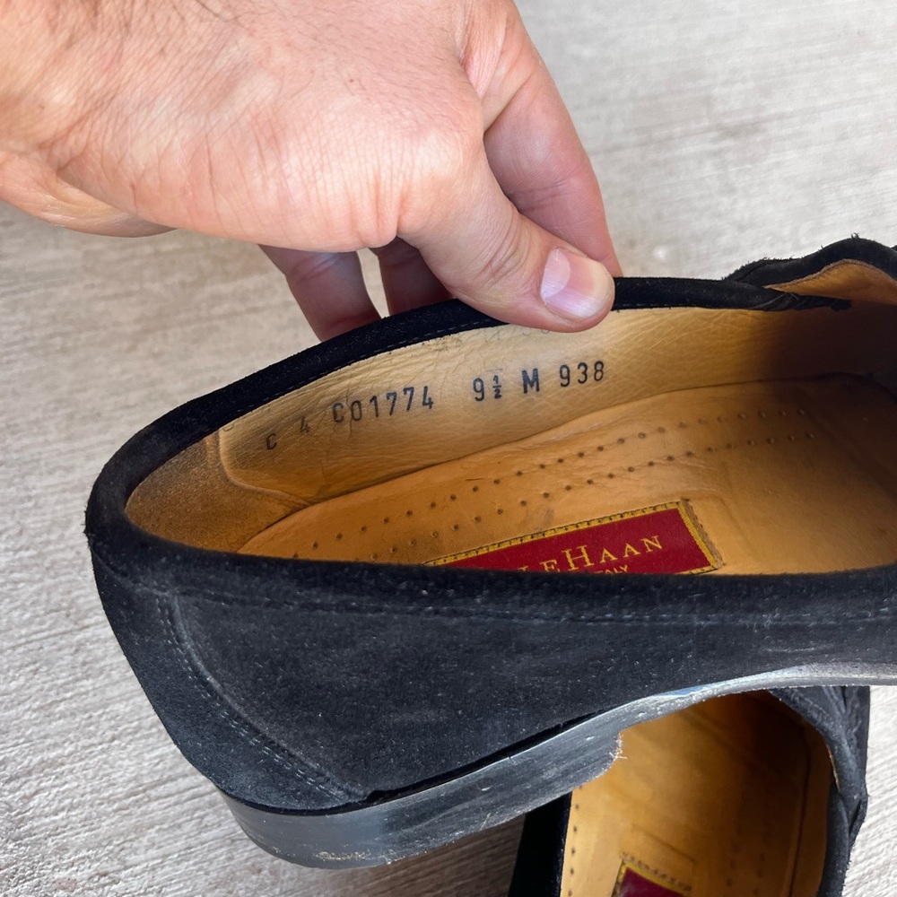 Cole Haan Black Loafers with Gold Accents 9.5 - Picture 6 of 7